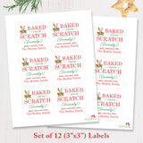 "Baked From Scratch - Seriously!" Christmas Food Gift Labels