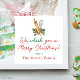"We Whisk You a Merry Christmas" Food Gift Labels