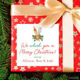 "We Whisk You a Merry Christmas" Food Gift Labels