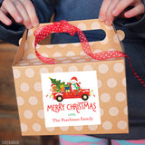 Snowman & Red Truck Christmas Gift Labels