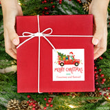 Snowman & Red Truck Christmas Gift Labels