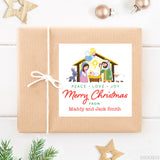 Kids' Nativity Scene Christmas Gift Labels