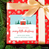 "Merry Little Christmas" Cozy Cabin Gift Labels