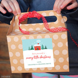 "Merry Little Christmas" Cozy Cabin Gift Labels