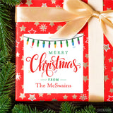 Merry Christmas Lights Gift Labels