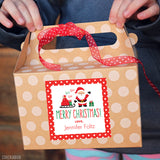 Waving "Ho Ho Ho" Santa Christmas Gift Labels