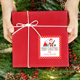 Waving "Ho Ho Ho" Santa Christmas Gift Labels