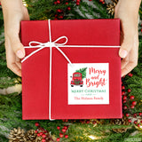"Merry and Bright" Christmas Truck Gift Labels