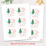 "Love and Joy" Tree Christmas Gift Labels