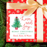 "Love and Joy" Tree Christmas Gift Labels
