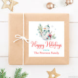 Snowman "Happy Holidays" Gift Labels