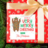 "Very Merry Christmas" Bear Christmas Gift Labels