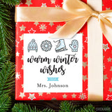 Warm Winter Wishes Holiday Gift Labels
