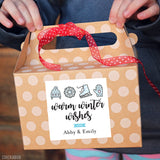 Warm Winter Wishes Holiday Gift Labels