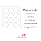 Baked With Love Just For You Stickers
