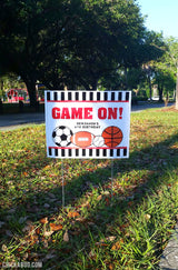 Red All-Star Sports Party Signs (EDITABLE INSTANT DOWNLOAD)