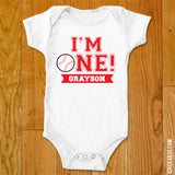 Baseball "I'm One" Iron-On