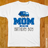Garbage Truck Birthday Family Iron-On - Blue