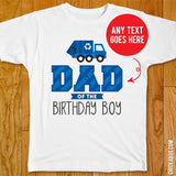 Garbage Truck Birthday Family Iron-On - Blue