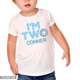 Blue Donut "I'm Two" Iron-On