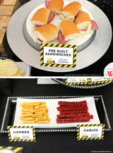 Construction Party Table Tent Cards (EDITABLE INSTANT DOWNLOAD)