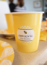 Bumblebee Birthday Stickers