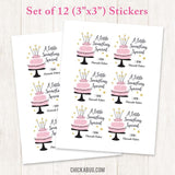 Pink, Black, and Gold Cake Gift Labels