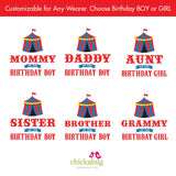 Carnival Birthday Family Iron-On