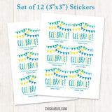 Blue "Celebrate" Gift Labels