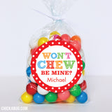 "Won't Chew Be Mine" Valentine's Day Stickers