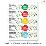Christmas Lights Water or Soda Labels