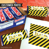 Construction Party Chocolate Bar Labels (EDITABLE INSTANT DOWNLOAD)