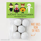 Costumed Kids Halloween Paper Tags and Bags