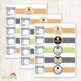 Cute Halloween Drink Labels - Mixed Set!