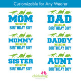 Dinosaur Birthday Family Iron-On