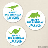 Dinosaur Birthday Stickers