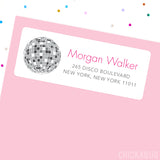 Disco Ball Address Labels