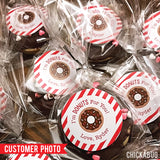 Donut Valentine's Day Stickers - Red