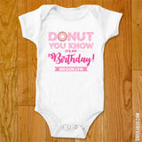 Pink "Donut You Know It's My Birthday" Iron-On