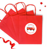 Fire Truck Birthday Stickers