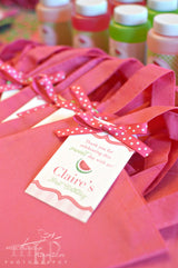 Pink Watermelon Party Favor Tags (EDITABLE INSTANT DOWNLOAD)