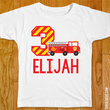 Fire Truck Birthday Iron-On