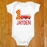 Fire Truck Birthday Iron-On