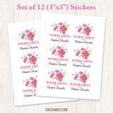 "With Love" Floral Gift Labels