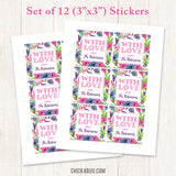 "With Love" Floral Gift Labels