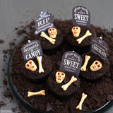 Free Printable Halloween Gravestone Cupcake Toppers (INSTANT DOWNLOAD)
