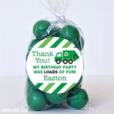 Garbage Truck Party Favor Stickers