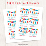 Colorful Party Garland Gift Labels