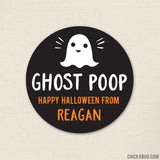 "Ghost Poop" Halloween Stickers