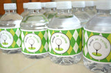 Golf Birthday Party Water Labels